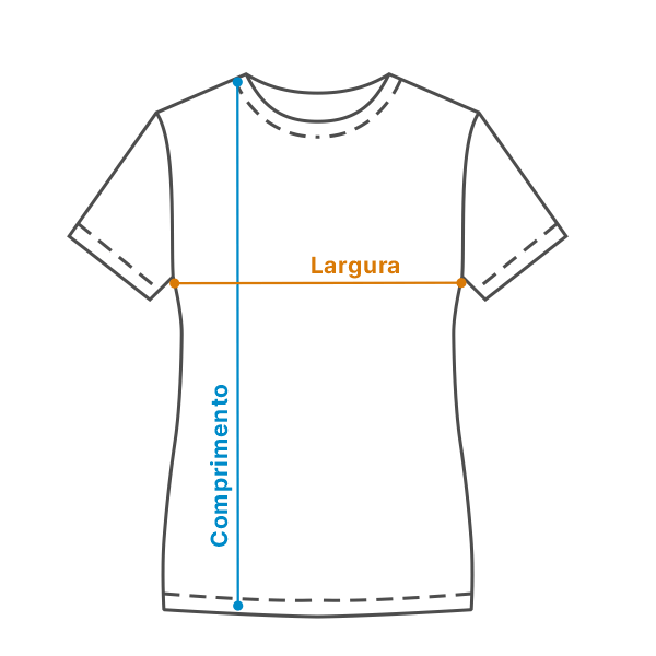 Guia de medidas Camiseta Feminina Absolute Style Edticiclo